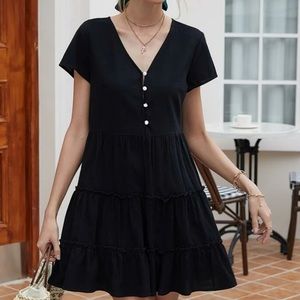 Black cotton dress